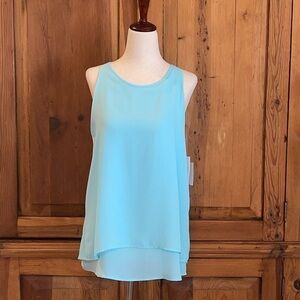 Zac & Rachel Light Blue Sleeveless Layered Tank Top